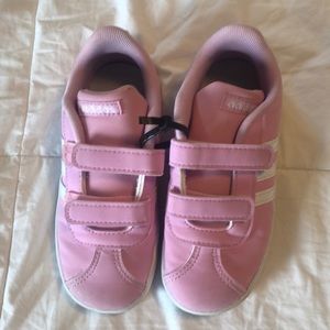 Pink adidas toddler shoes